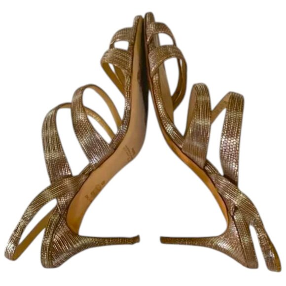 LK Bennet Lizard Embossed Lourdes Sandals Size 9/9.5 - Picture 5 of 11